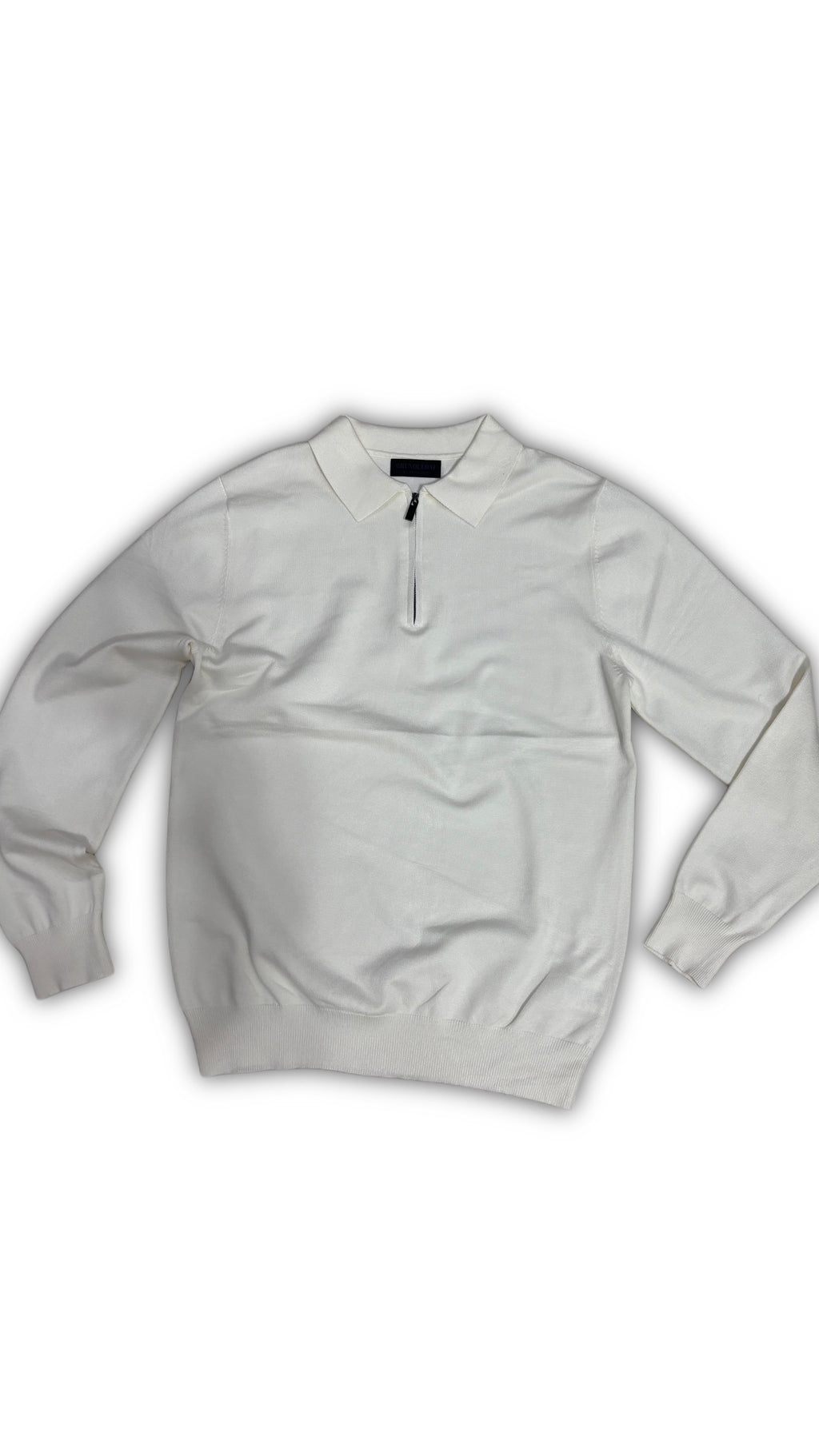 HALF-ZIP POLO COLLAR SWEATER