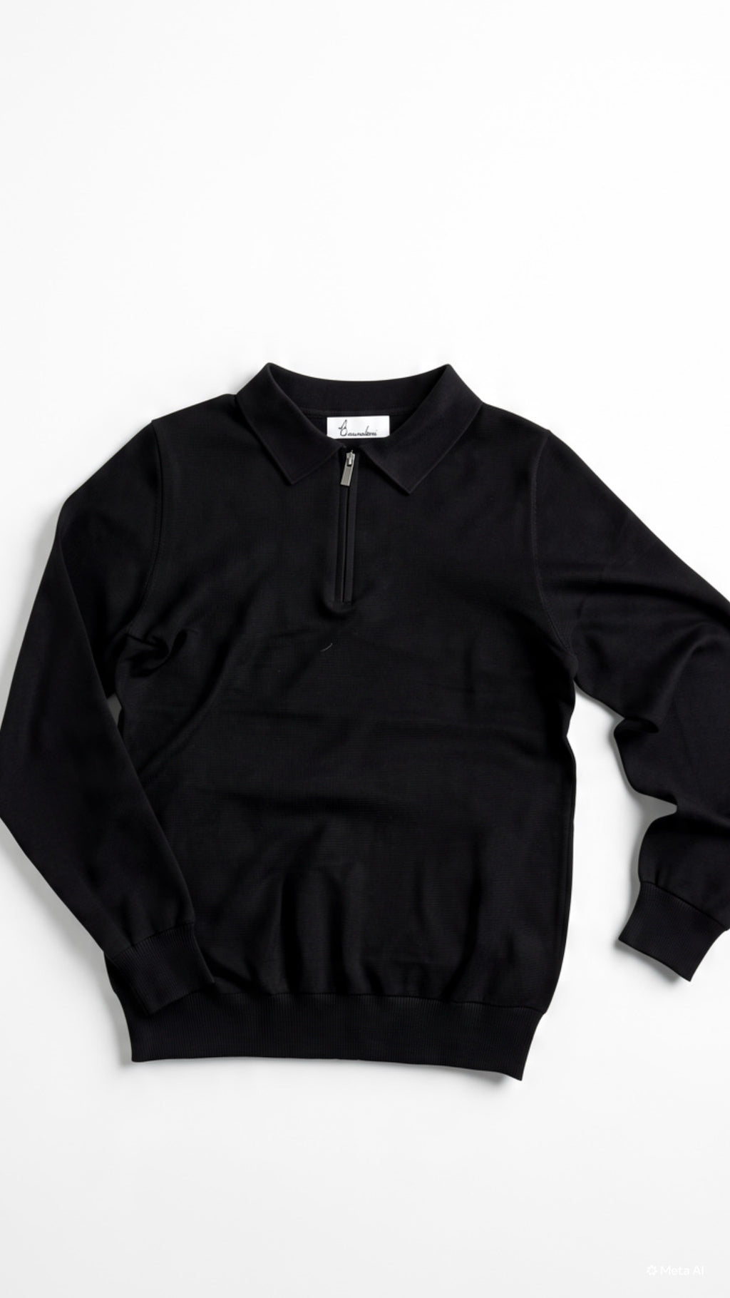 HALF-ZIP POLO COLLAR SWEATER