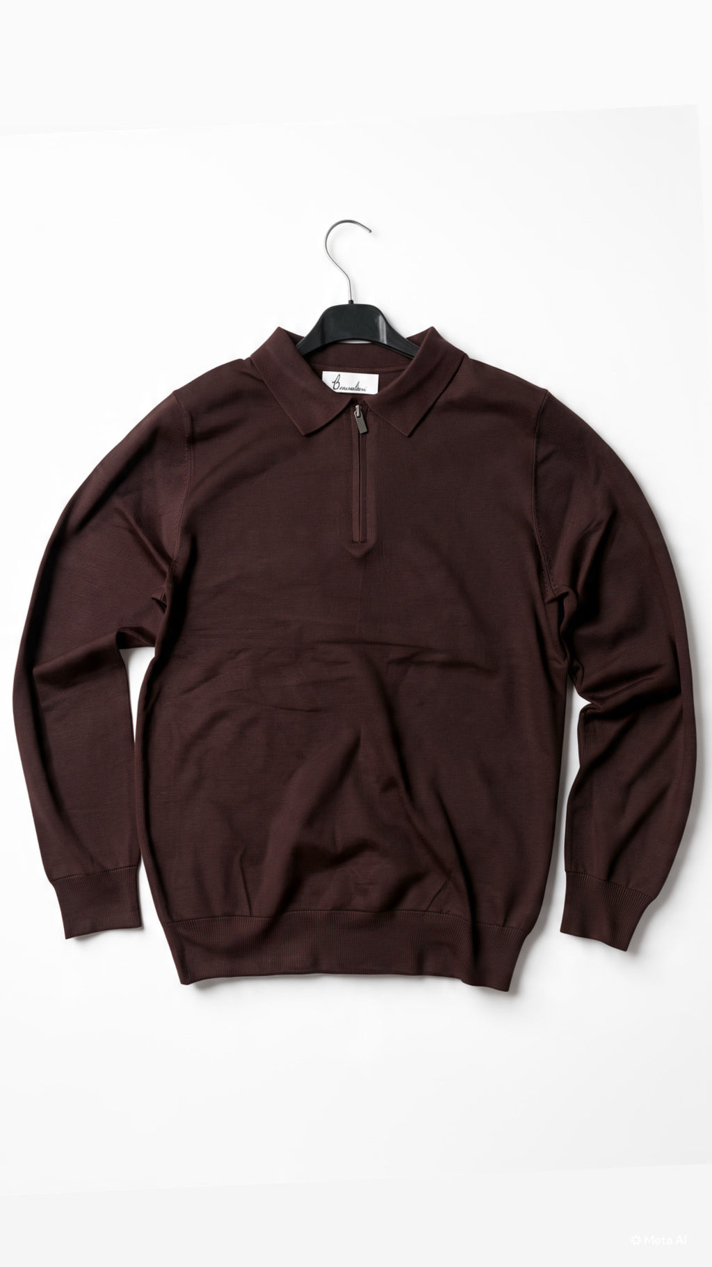HALF-ZIP POLO COLLAR SWEATER