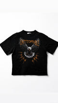 T-shirt Crop Ragazzo "Unstoppable" - Nera